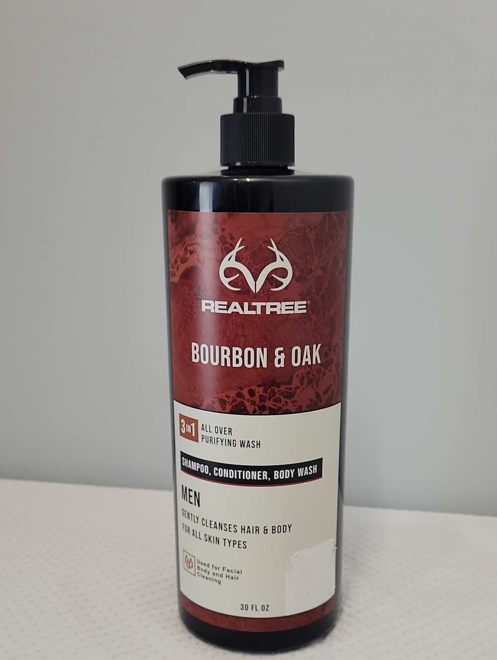 REALTREE Bourbon & Oak 3 in 1 All over purifying wash Shampoo Conditioner Wash